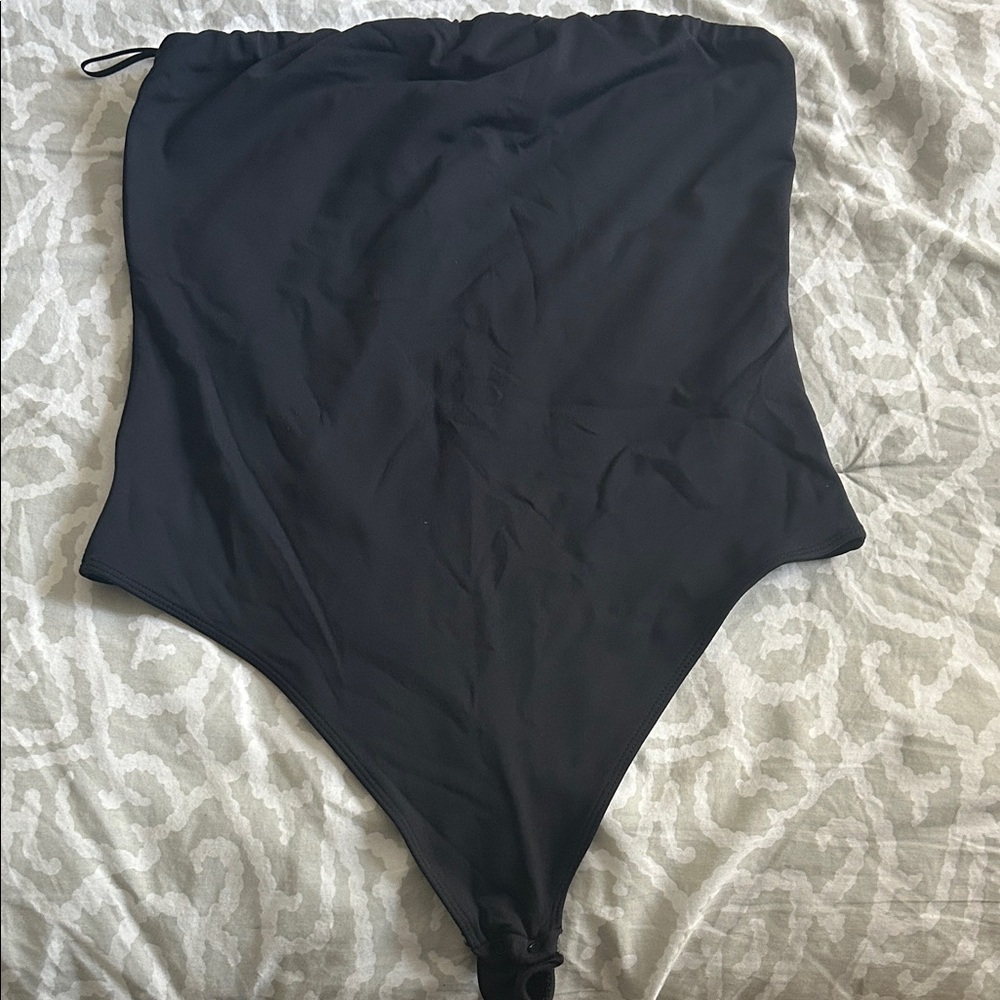 Black Strapless Bodysuit